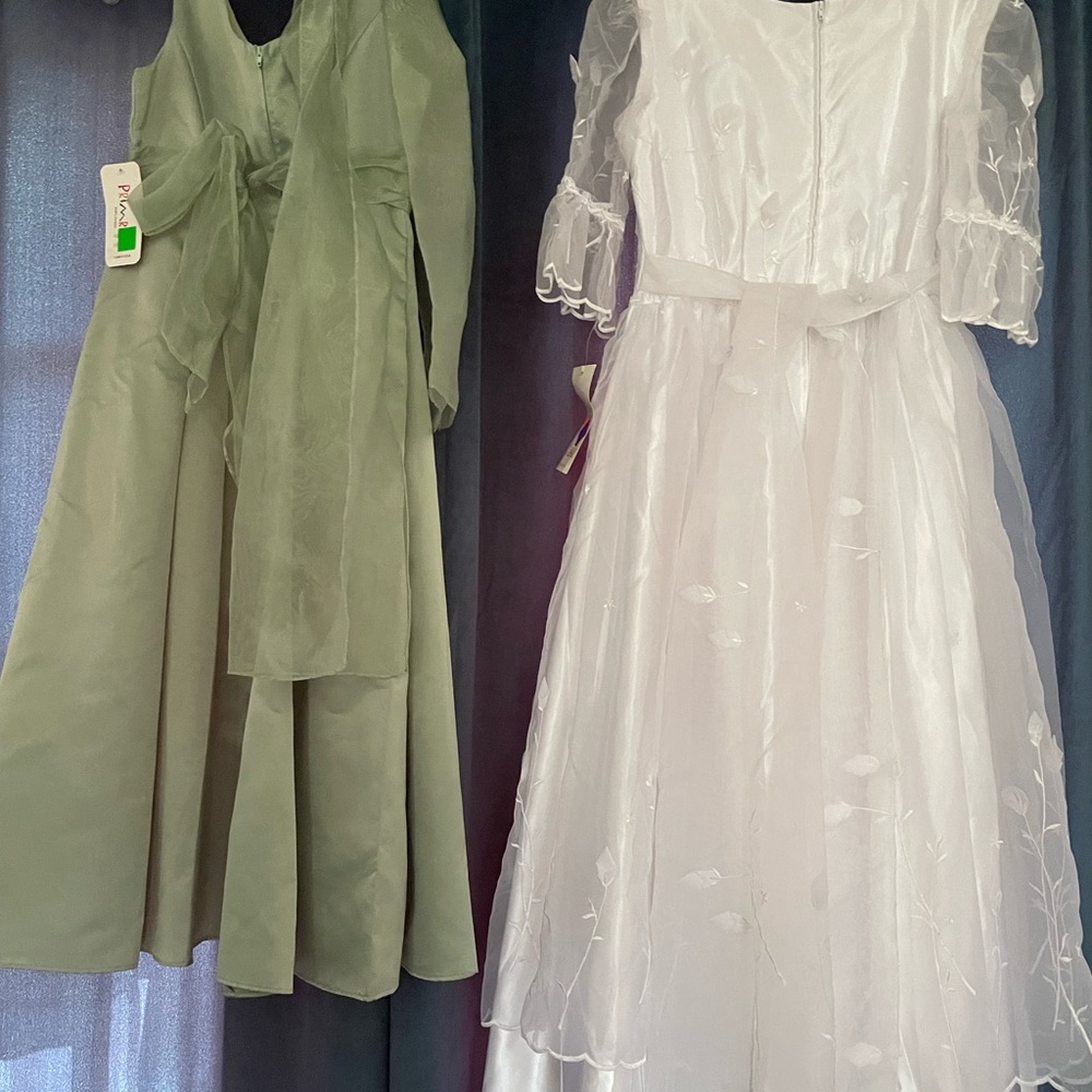 Wedding dress size 16, girls dress size 12
